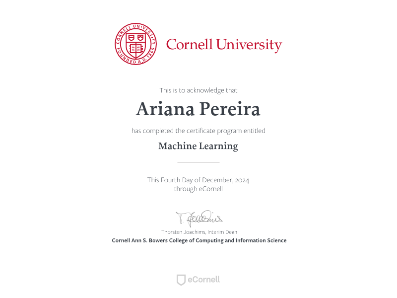 Cornell ML for Data Science